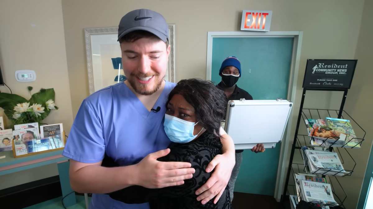 MrBeast helps blind people