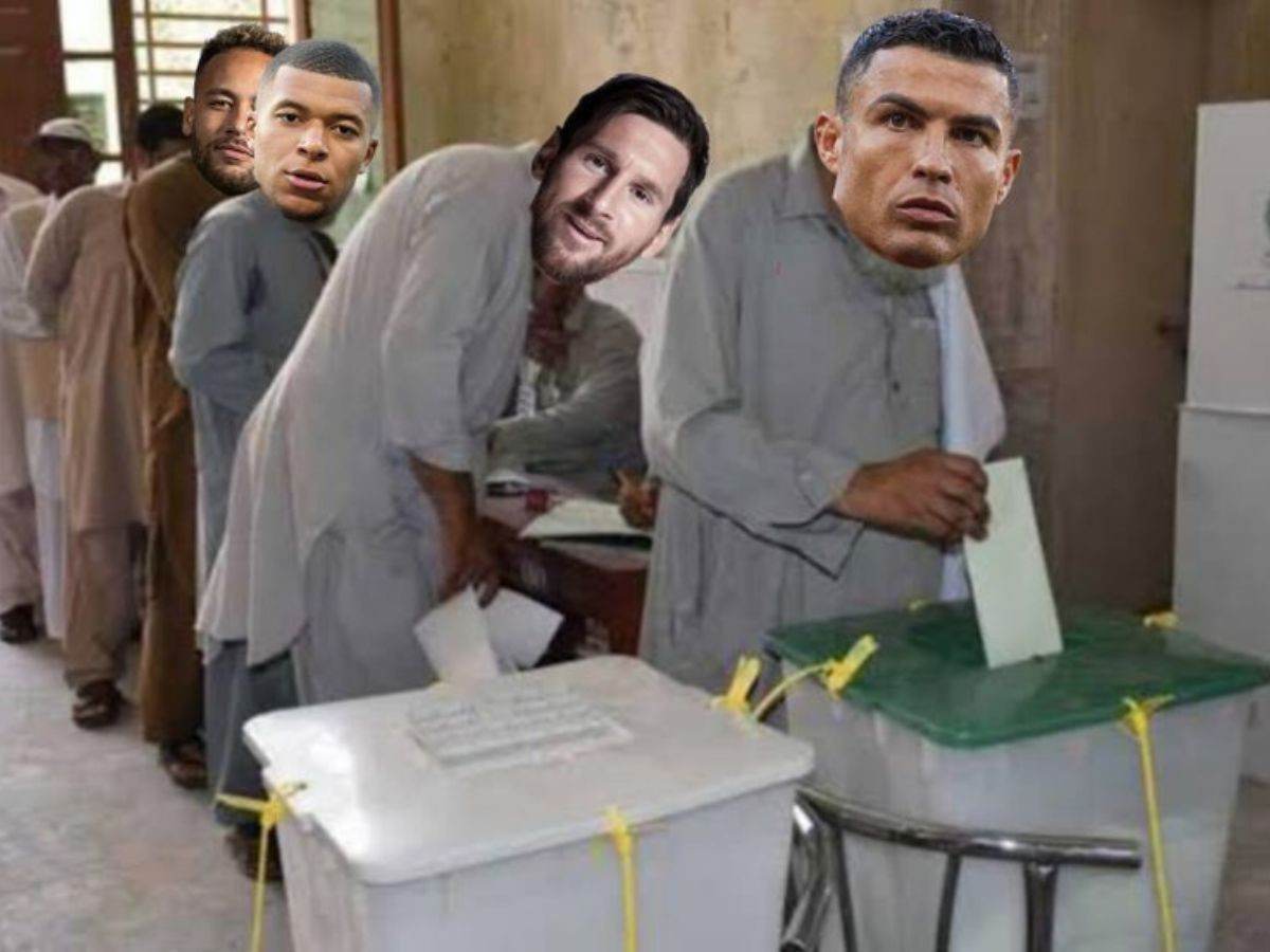 WATCH: “What are they doing there?” — Twitter in SPLITS as Cristiano Ronaldo, Lionel Messi, Neymar Jr and Mbappe’s names appear during Pakistan general elections 