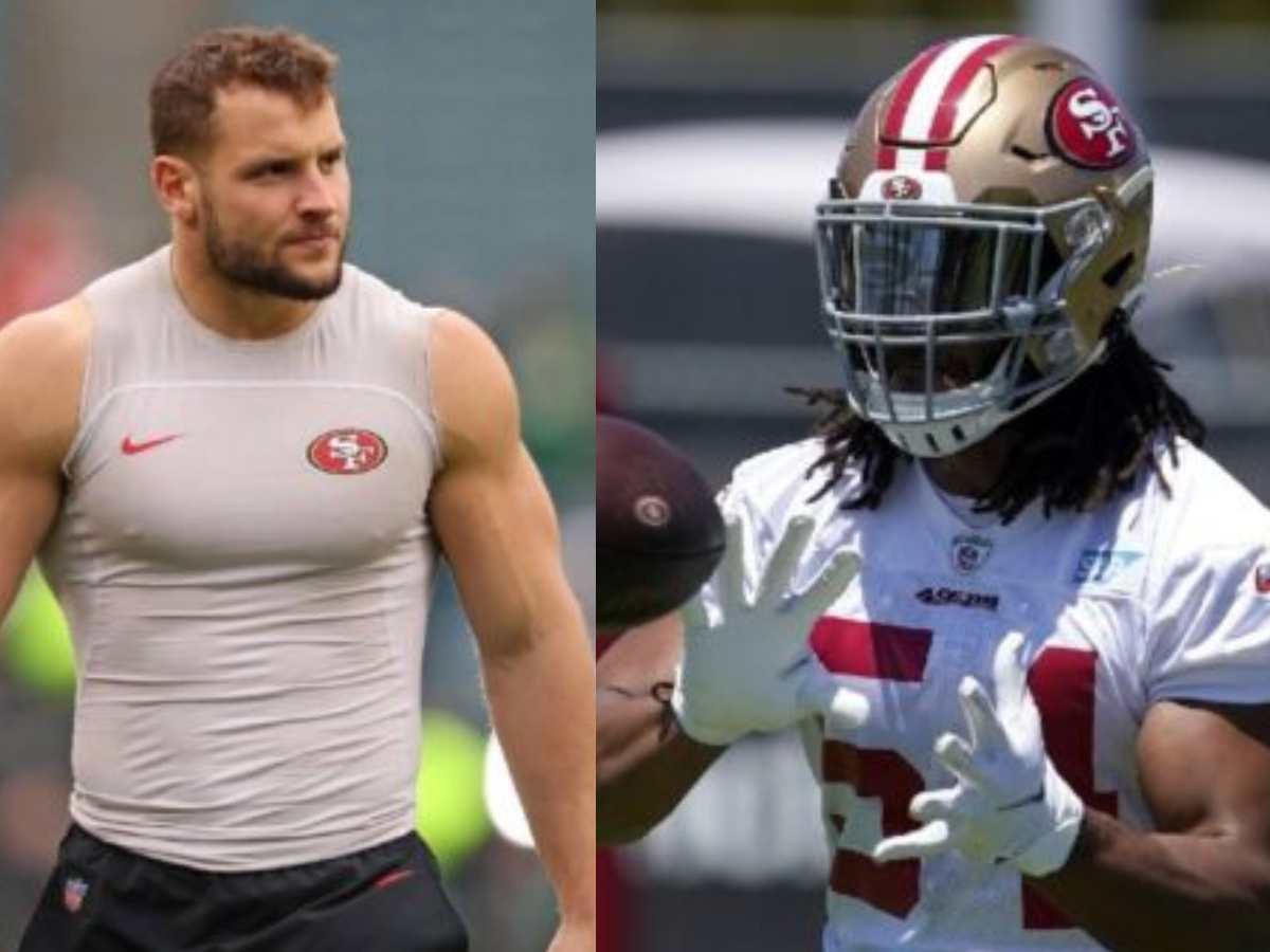 Nick Bosa (L) and Fred Warner (R)