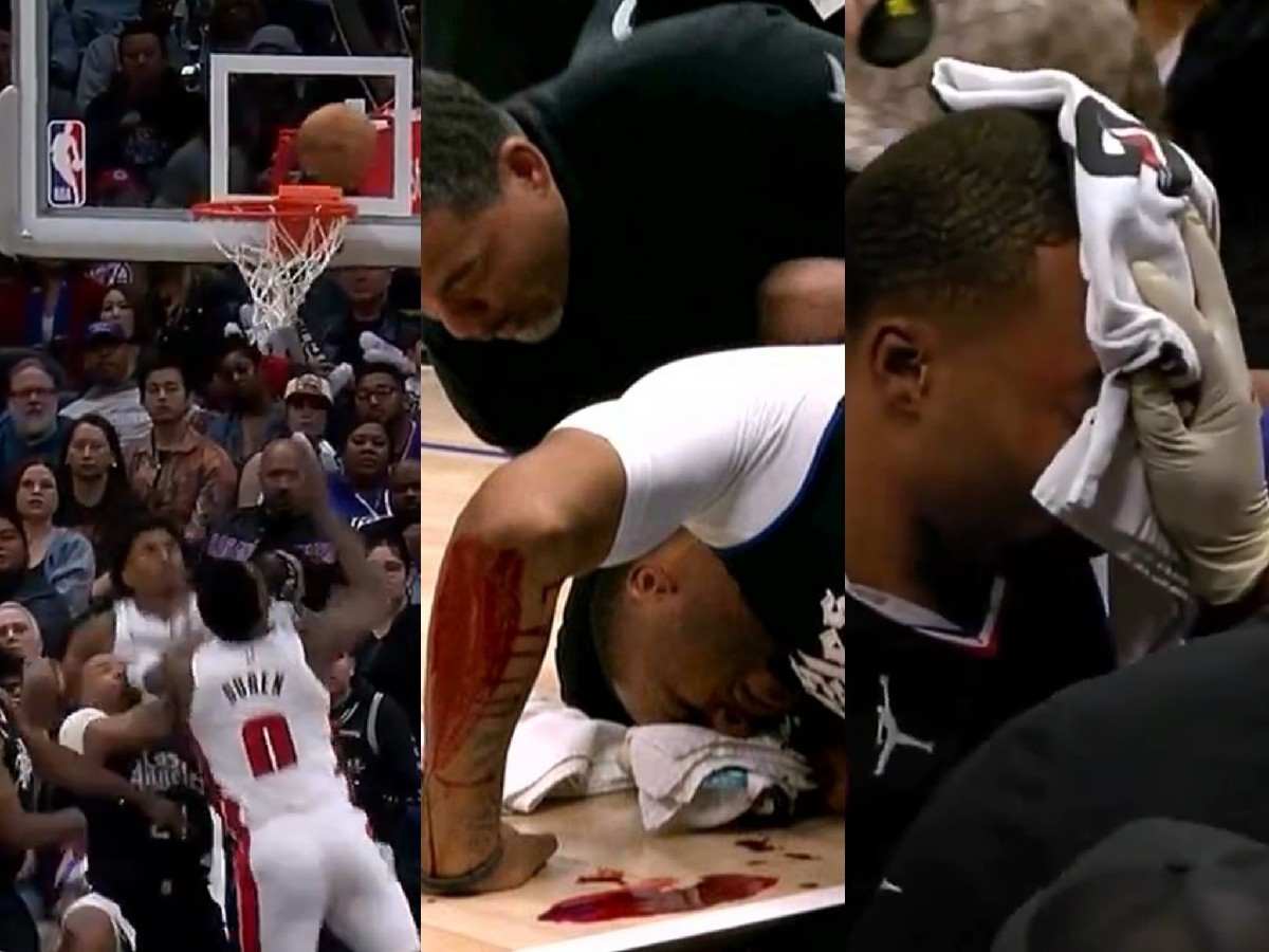 Things get heated during Clippers vs Pistons game after Norman Powell’s brutal cut; Fans react