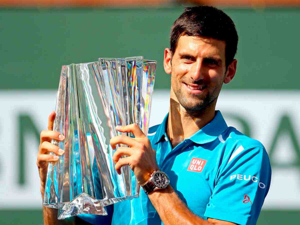 Novak Djokovic Indian Wells trophy