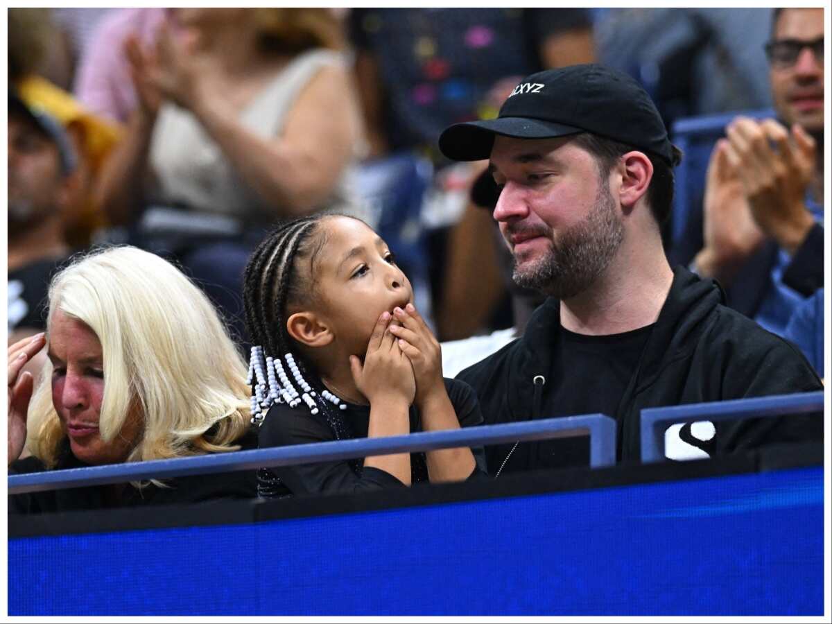 Olympia with her father Alexis Ohanian