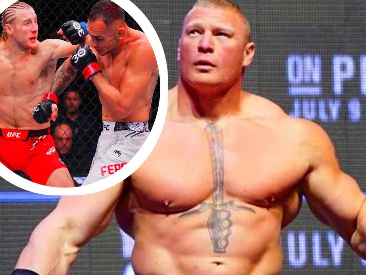 Fans react to Brock Lesnar telling Tony Ferguson to step down