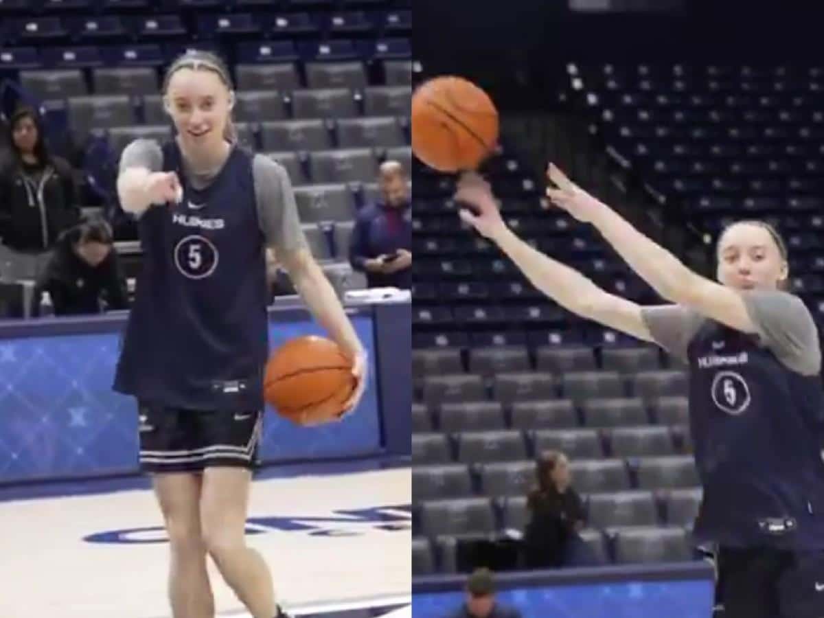 WATCH: Huskies’ Paige Bueckers goes gaga after scoring a ‘no look’ half-court bucket