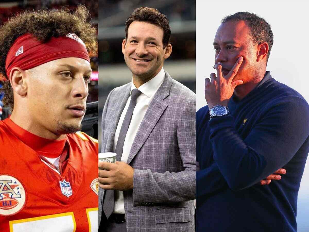 Former NFL star Tony Romo responds to broadcast criticism by WILDLY comparing himself to Tiger Woods and Patrick Mahomes