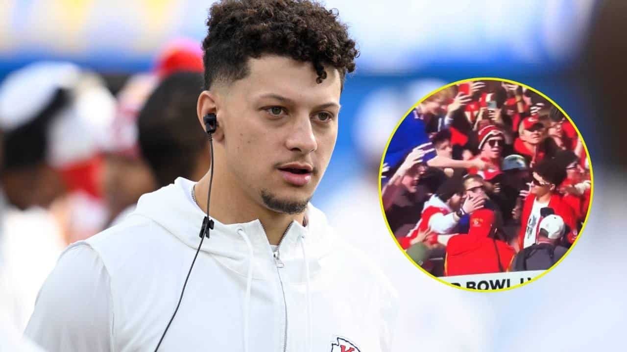 WATCH: Patrick Mahomes epically trolls a Bills fan by leaving his high five at Super Bowl Parade