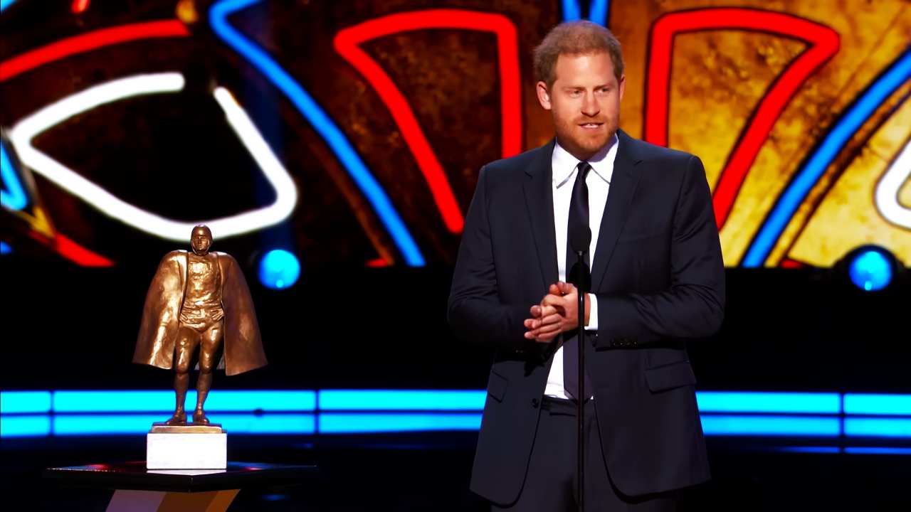 WATCH: “You stole rugby from us!” – Prince Harry disses the $163 billion worth league during the NFL honors while presenting the ‘Walter Payton Man of the Year’ award