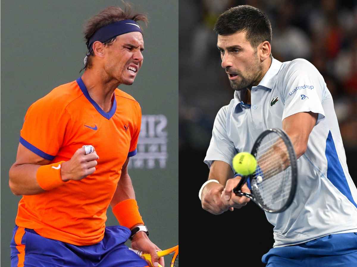 Rafael Nadal (L), Novak Djokovic (R)