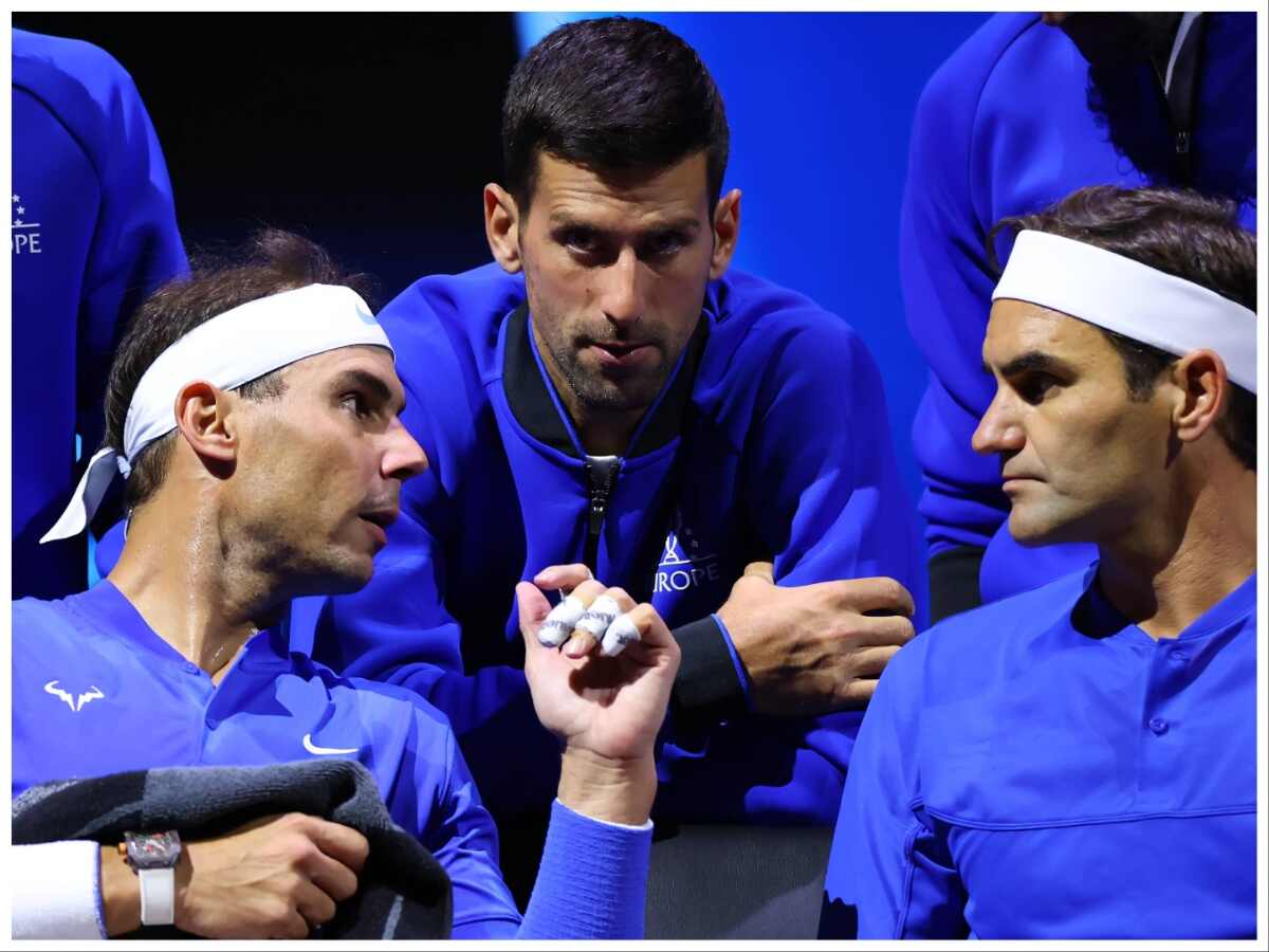 Rafael Nadal, Novak Djokovic and Roger Federer