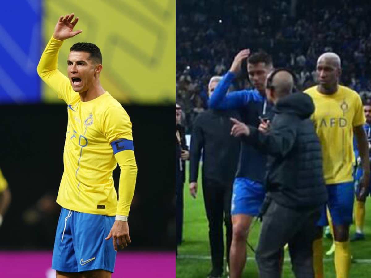 “Most arrogant player” — Cristiano Ronaldo faces BACKLASH for ‘unprofessional’ behavior towards on-field staff following Al-Nassr’s defeat