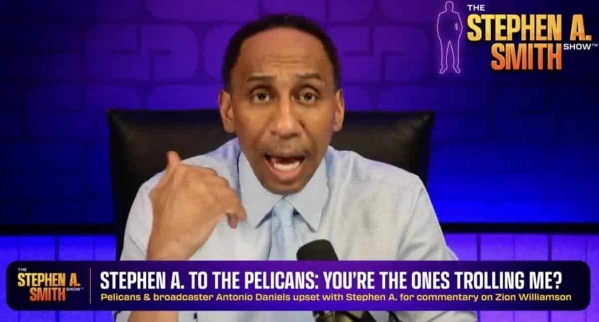 Stephen A Smith's response video to the Ney Orleans Pelicans (Via Awful Announcing)