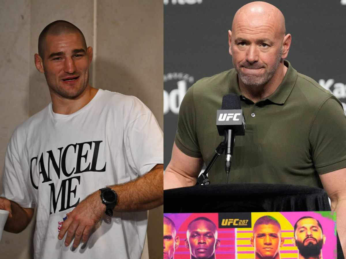 “You can’t bring him around any other human beings,” Dana White reacts to UFC star Sean Strickland causing chaos in room with Tom Brady, Machine Gun Kelly, and other stars