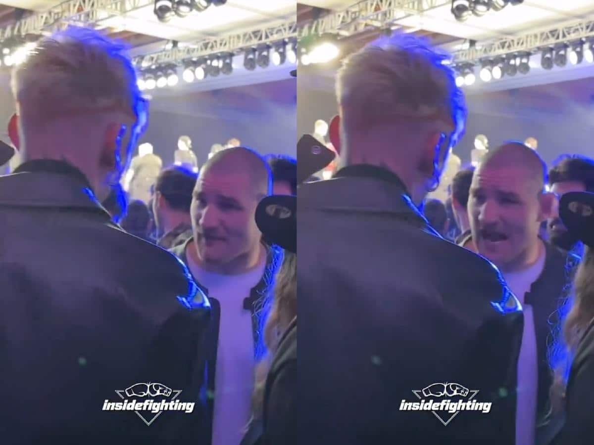 WATCH: “Man, I just found out about Megan….” After Conor McGregor, Machine Gun Kelly gets confronted by Sean Strickland