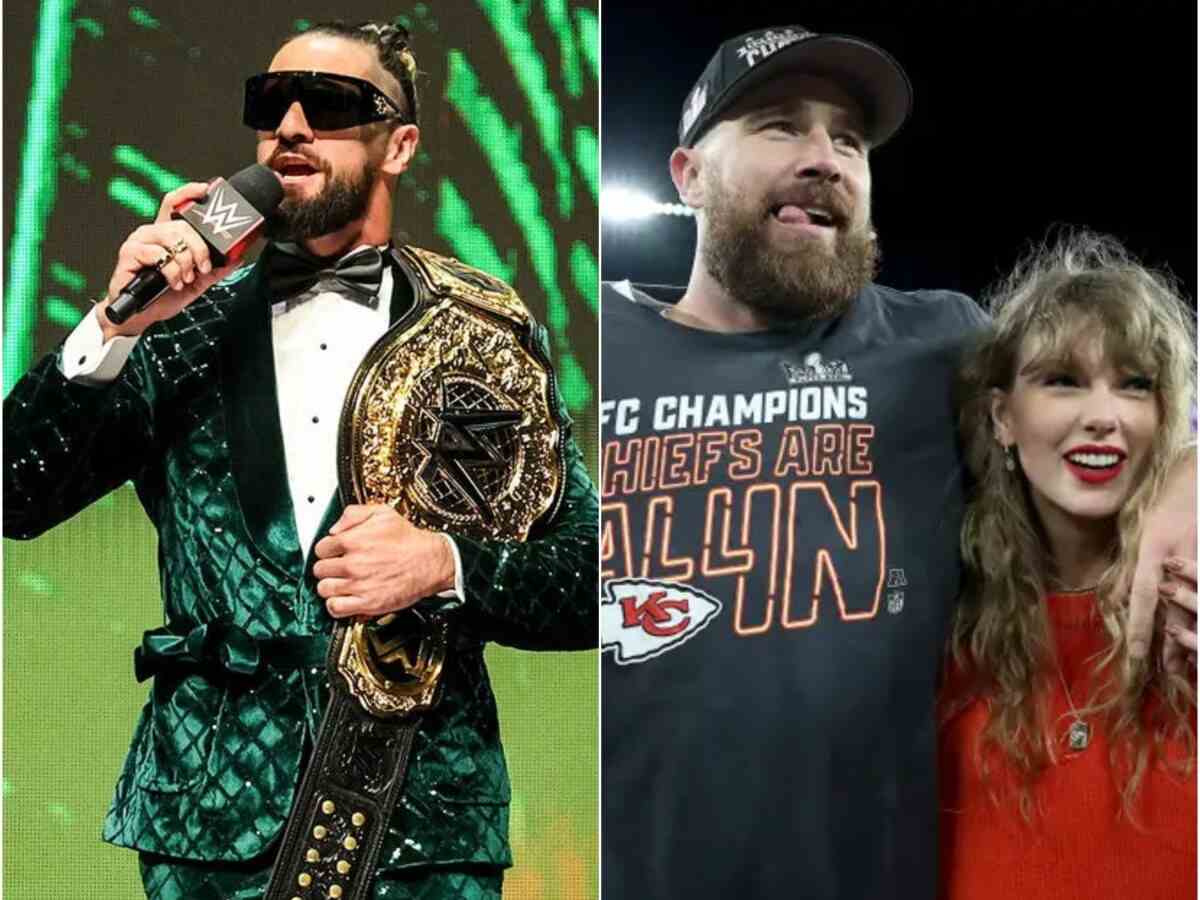 Seth Rollins, Travis Kelce and Taylor Swift