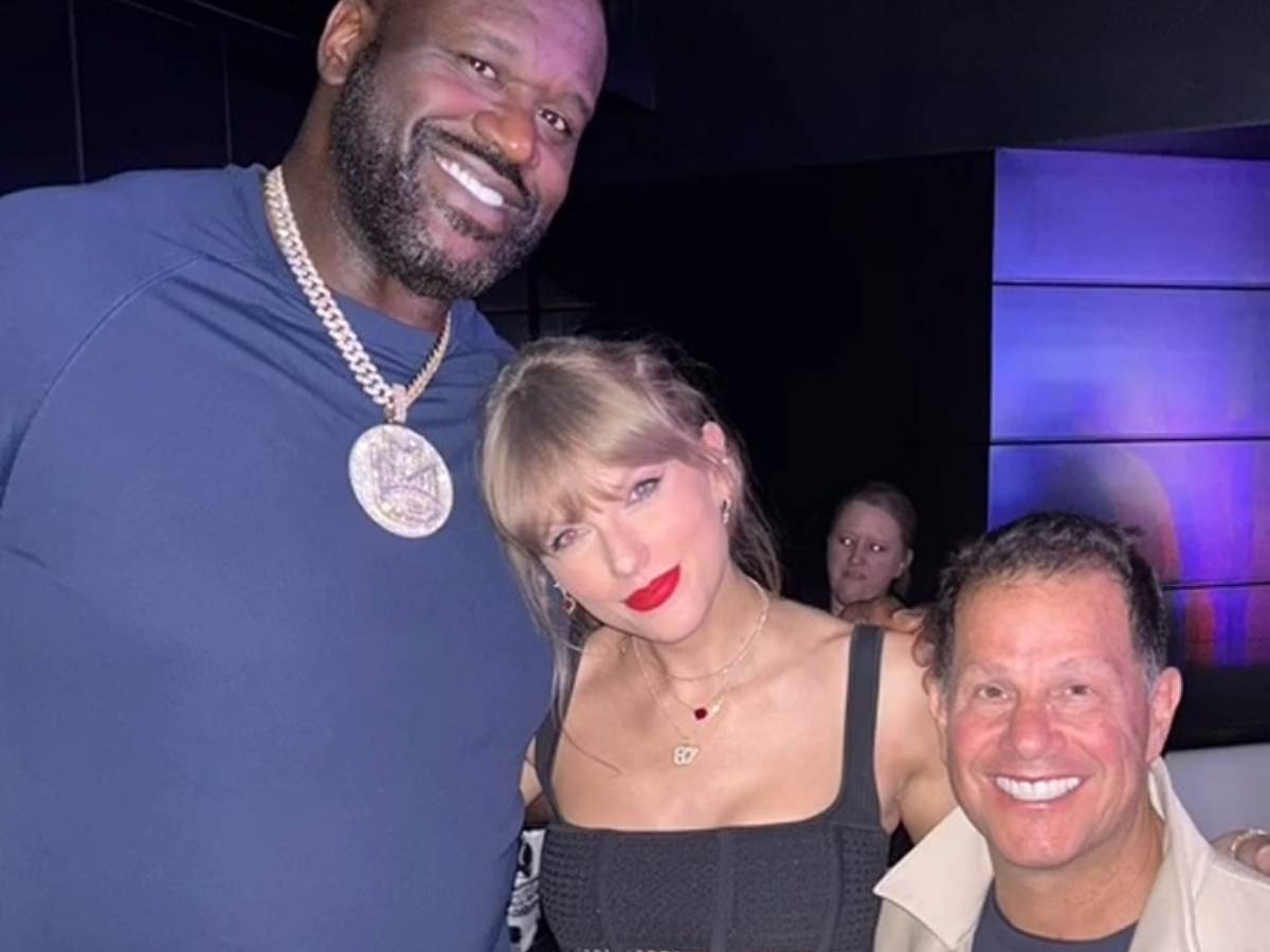 Shaquille O'Neal and Jamie Salter were hanging out with Taylor Swift when Kanye West came to the area and decided not to enter