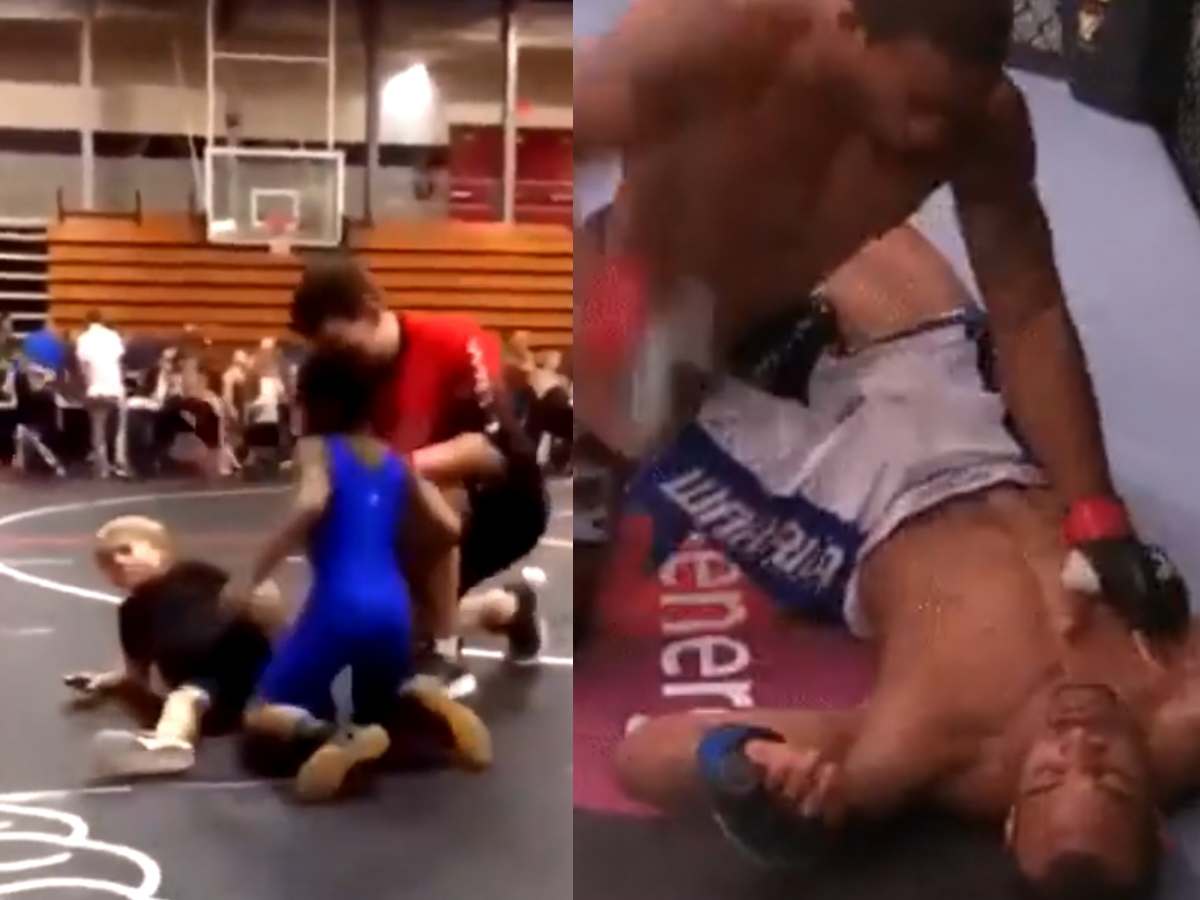 WATCH: “Like Father, Like Son” – Son of ex-UFC fighter uses father’s move in wrestling debut leaving fight fans in splits