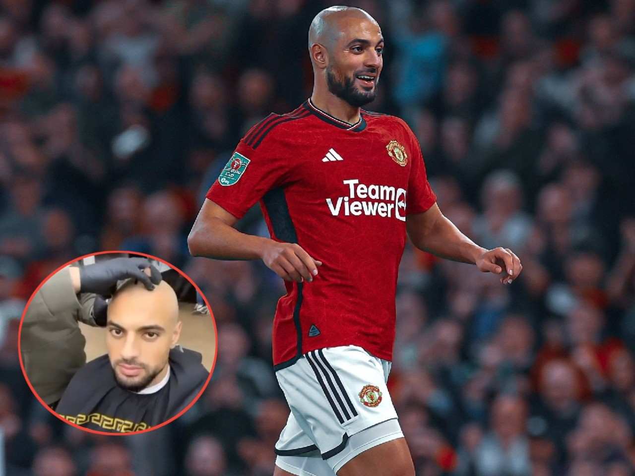 “Funniest guy on Twitter”- Fans can’t help but laugh at BALD Sofyan Amrabat’s new ‘haircut’