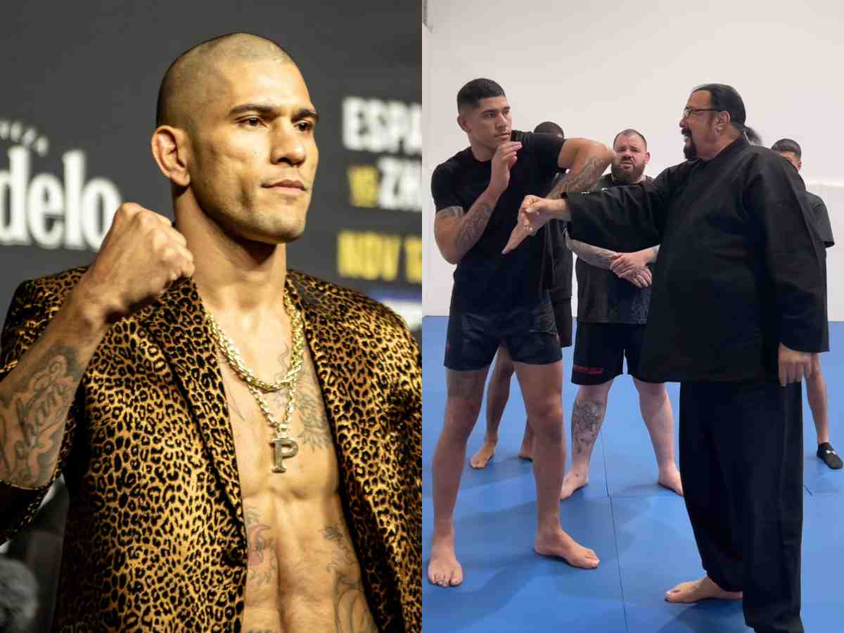 WATCH: “What is with Brazilians and this weirdo?” – Sensei Steven Seagal teaching superstar Alex Pereira fight techniques before UFC 300 has fans in splits