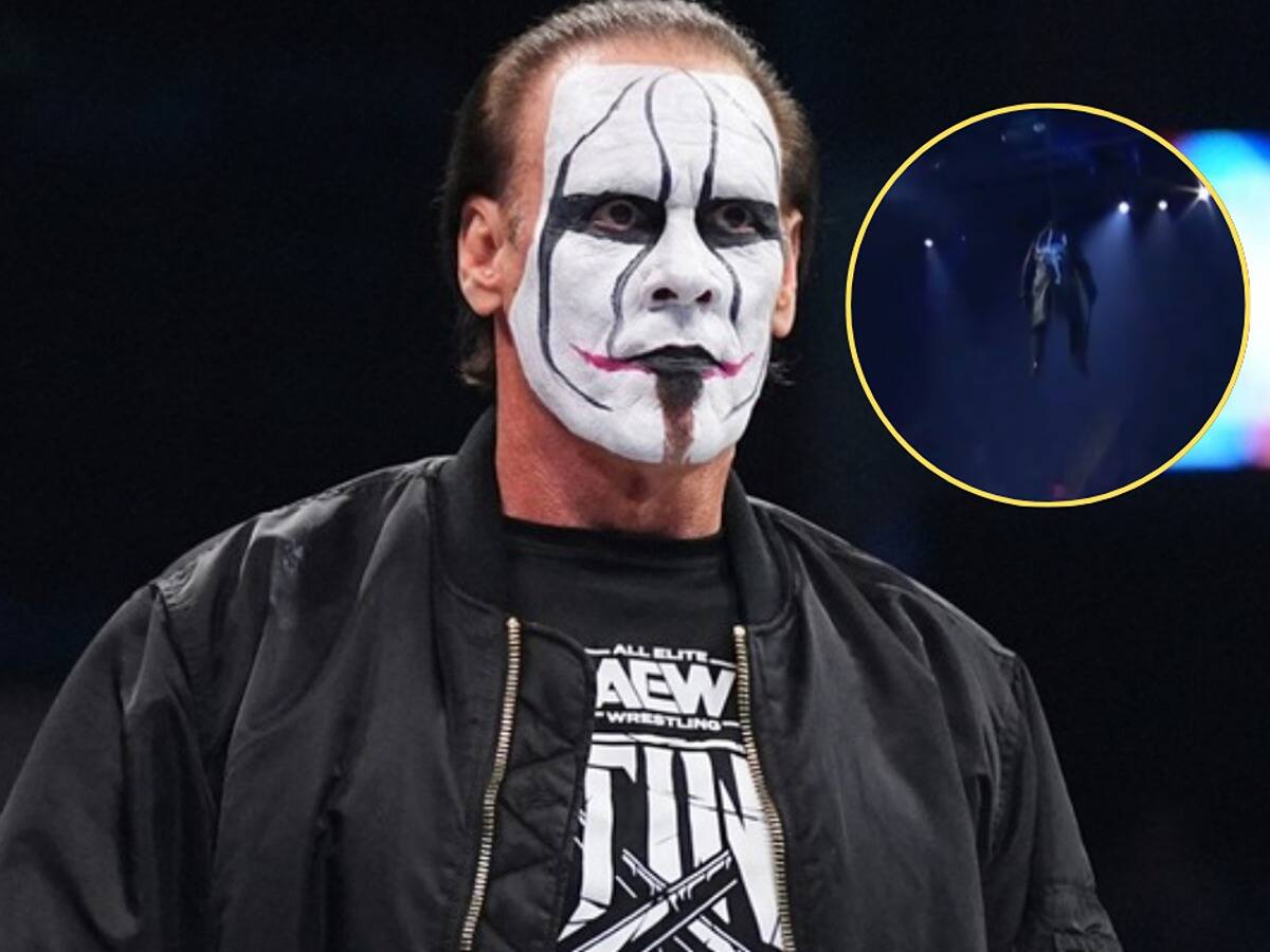 WATCH: Sting descends from the rafters for final time to attack The Young Bucks on AEW Dynamite ahead of retirement match at Revolution