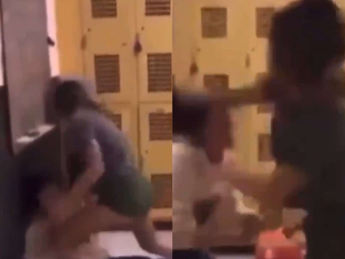 WATCH: “Girl throwing haymakers” – MMA-style brawl in female locker room ends in brutal knockout stunning fight fans