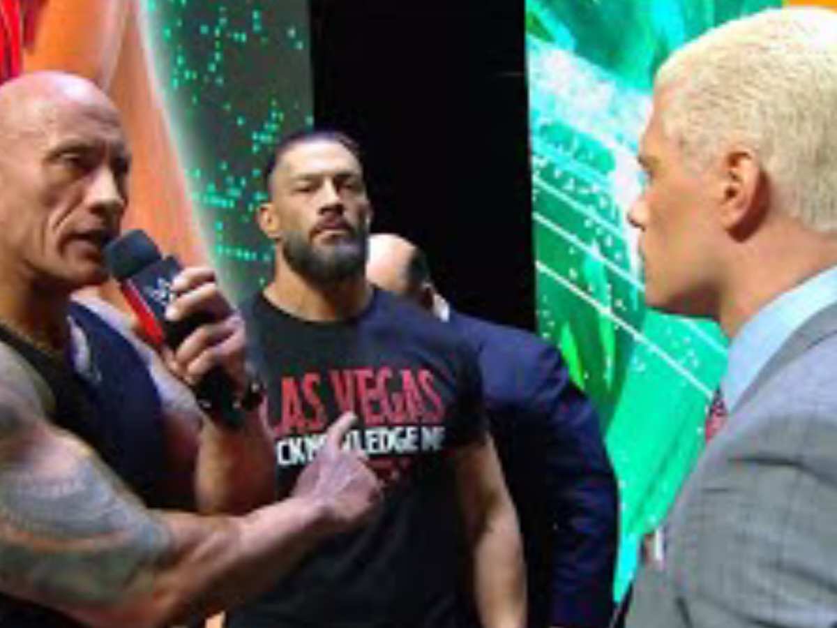 The Rock, Roman Reigns, and Cody Rhodes