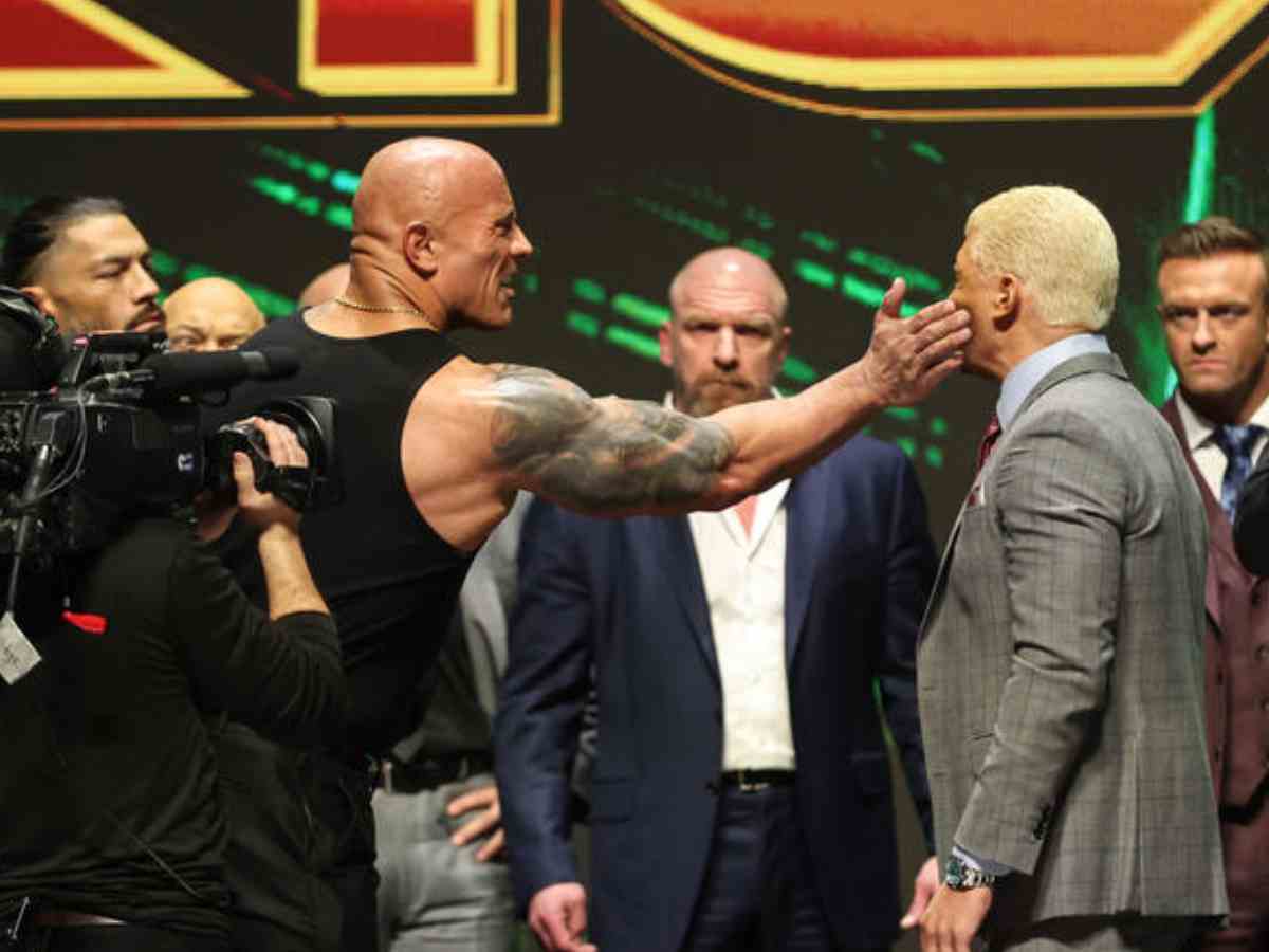 The Rock slaps Cody rhodes