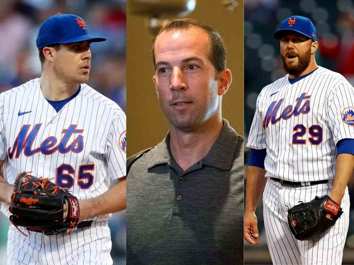 Trevor May, Billy Eppler, Tommy Hunter [Image Credit: Rising Apple/Imago/Amazing Avenue]