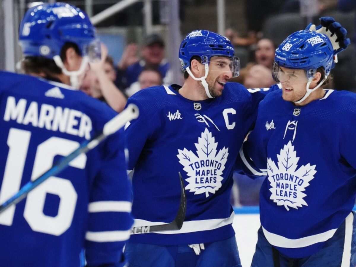 Mitch Marner, John Tavares and William Nylander