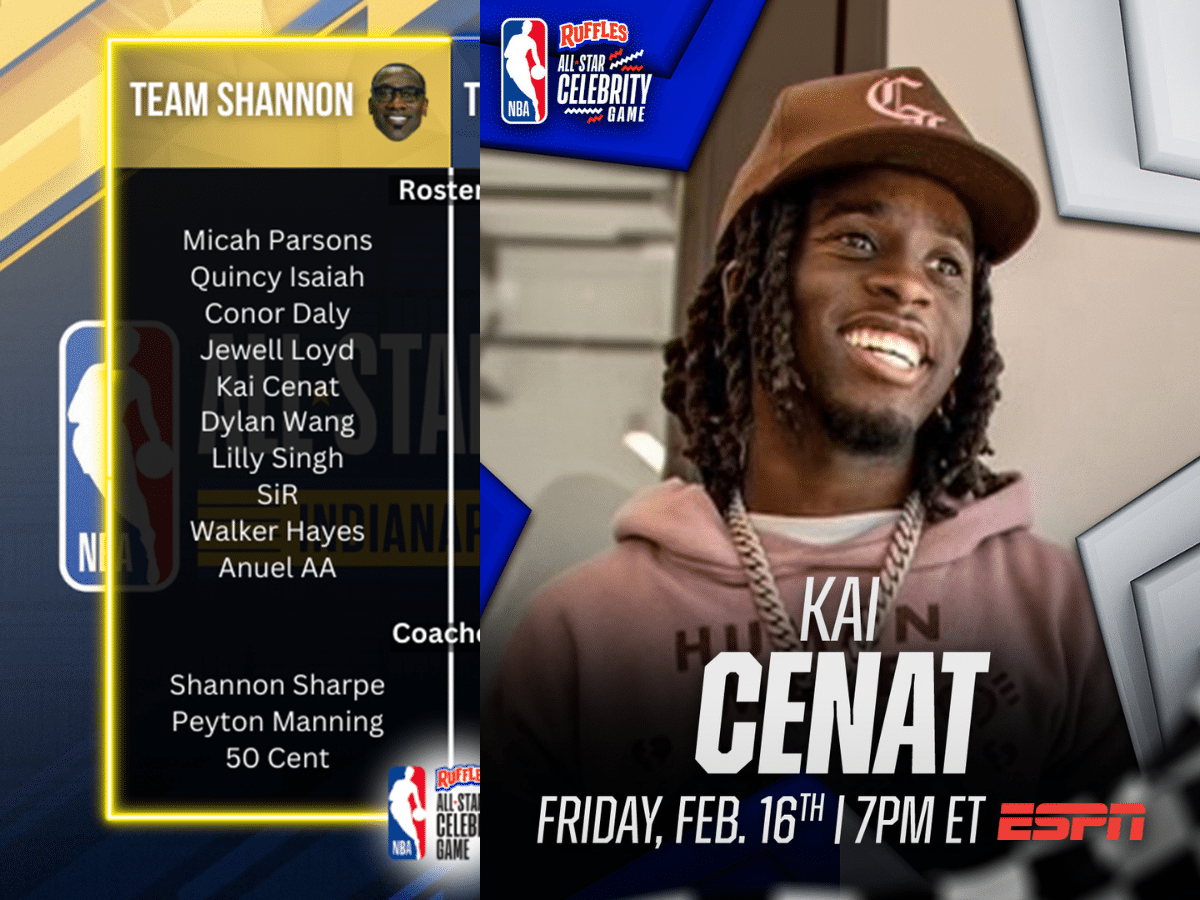 Twitch streamer Kai Cenat joins Team Shannon for the Ruffles NBA All Star Celebrity Game