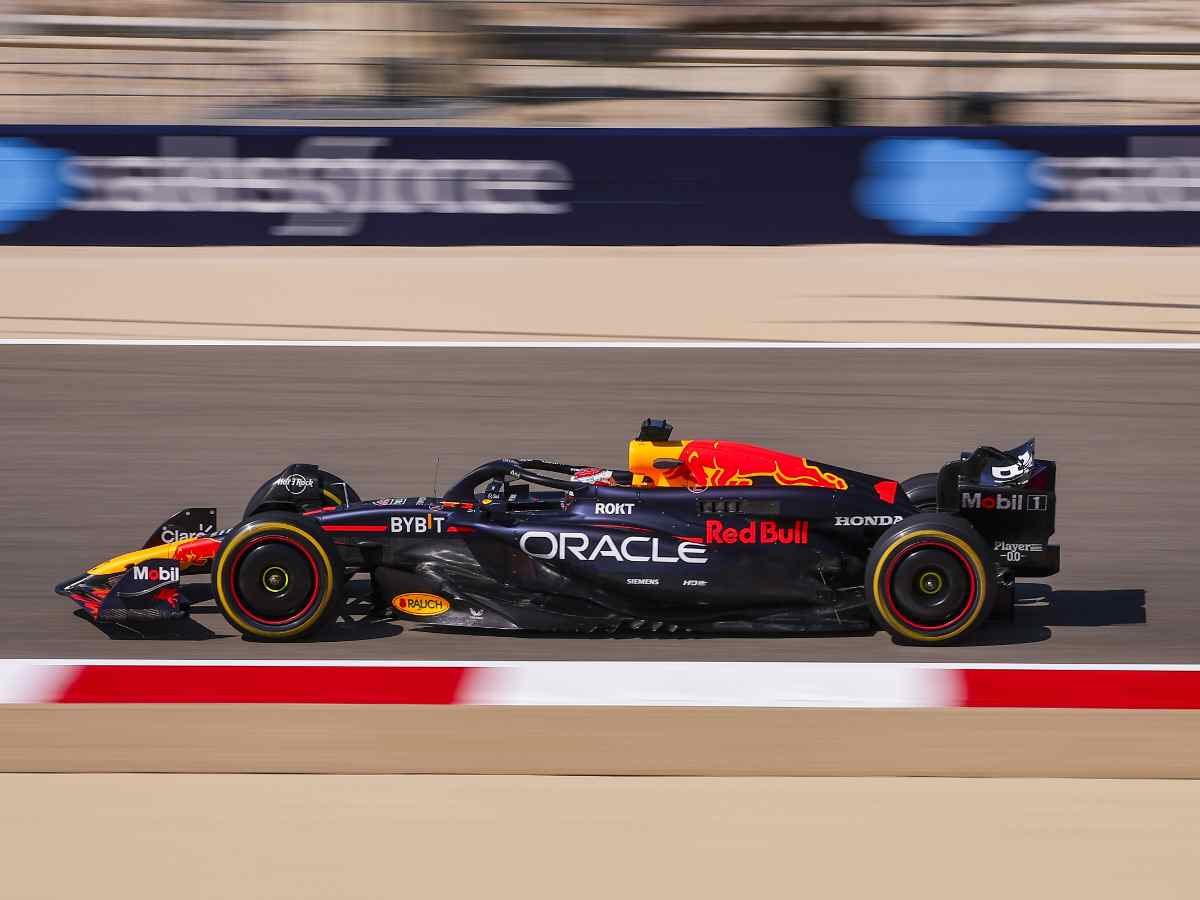 Max Verstappen driving the RB-20 in pre-season testing