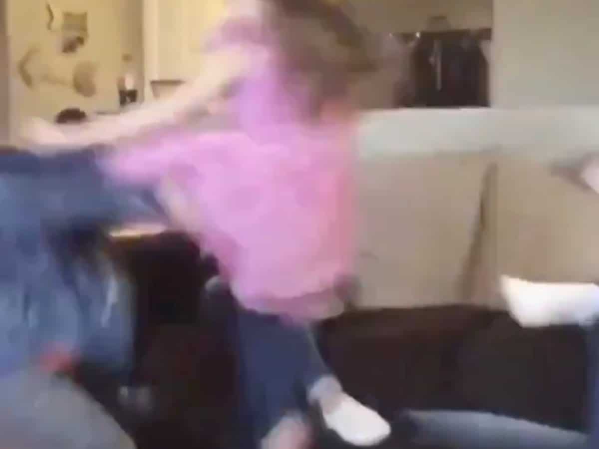 WATCH: “Reason I was banned from watching WWE”- Parents left in shock as daughter knocks out little brother cold with Drew McIntyre’s Claymore kick