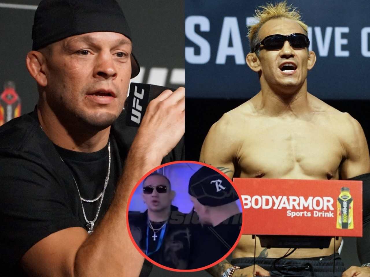 WATCH: MMA icons Tony Ferguson and Nate Diaz WHOLESOME meet up at fight event in Los Angeles