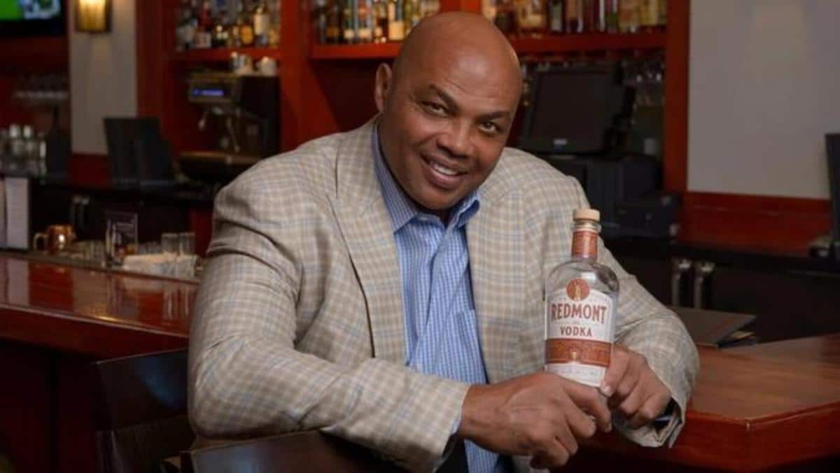 Charles Barkley with his Redmont Vodka (Via Redmont Vodka)