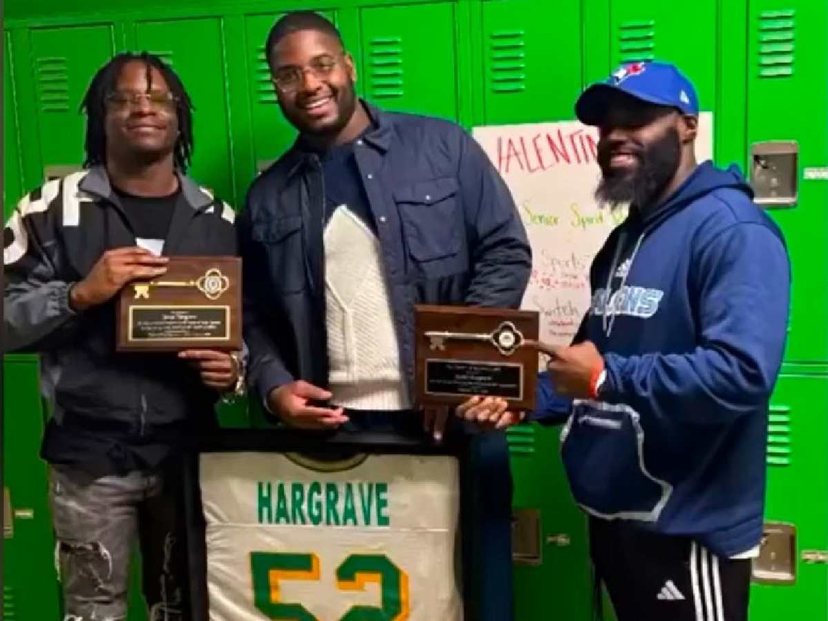 WATCH: 49ers' Javon Hargrave receives a 'key to the city' as his High School in NC retires his number