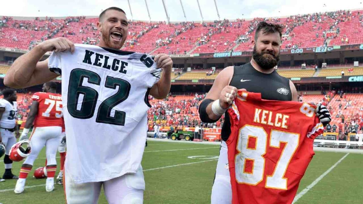 Jason Kelce, who partied hard after Chiefs' Super Bowl win, recalls how he once punched brother Travis 'hard' during a fist-fight before getting slammed himself