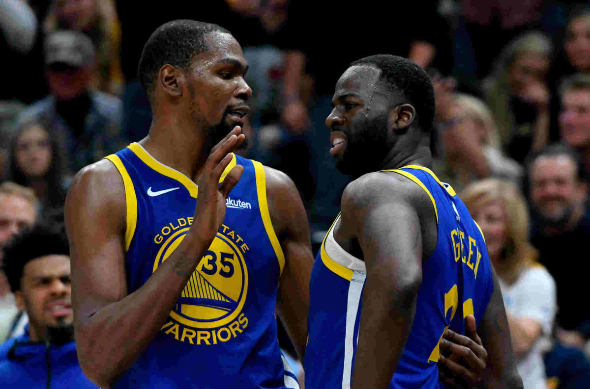 Kevin Durant and Draymond Green for the Golden State Warriors (Via The New York Times)