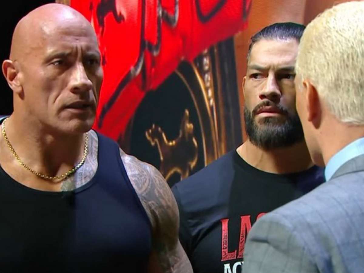 The Rock sends a 5-word message to fans after slapping Cody Rhodes and allying with The Bloodline