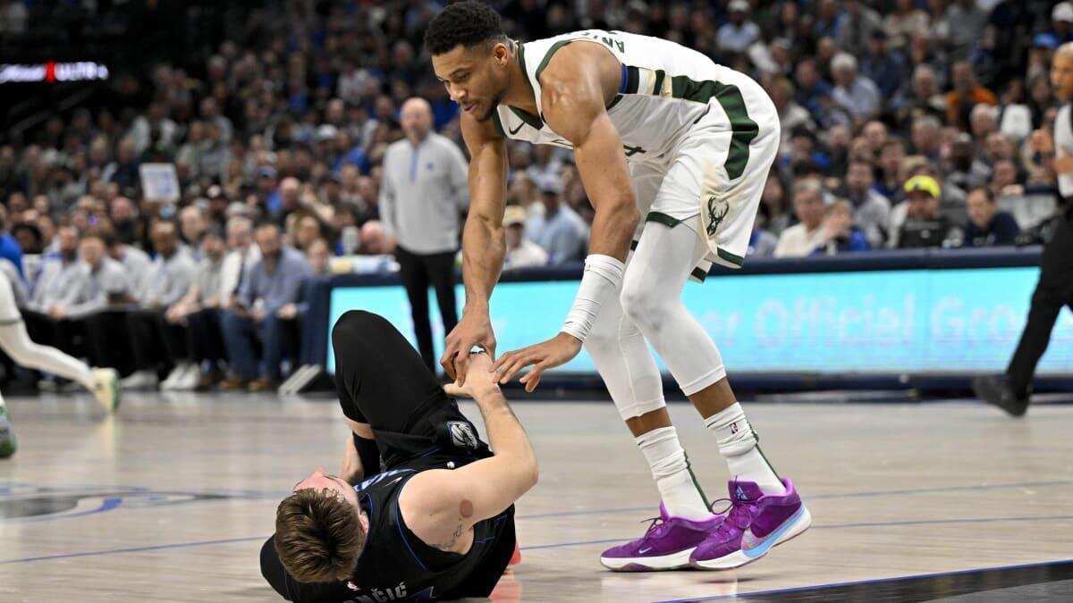 “Gets away with talking about dipping oreos in milk” – Giannis Antetokounmpo’s continuous fouls on Luka Doncic has fans asking ‘Draymond Green treatment’ to Bucks star