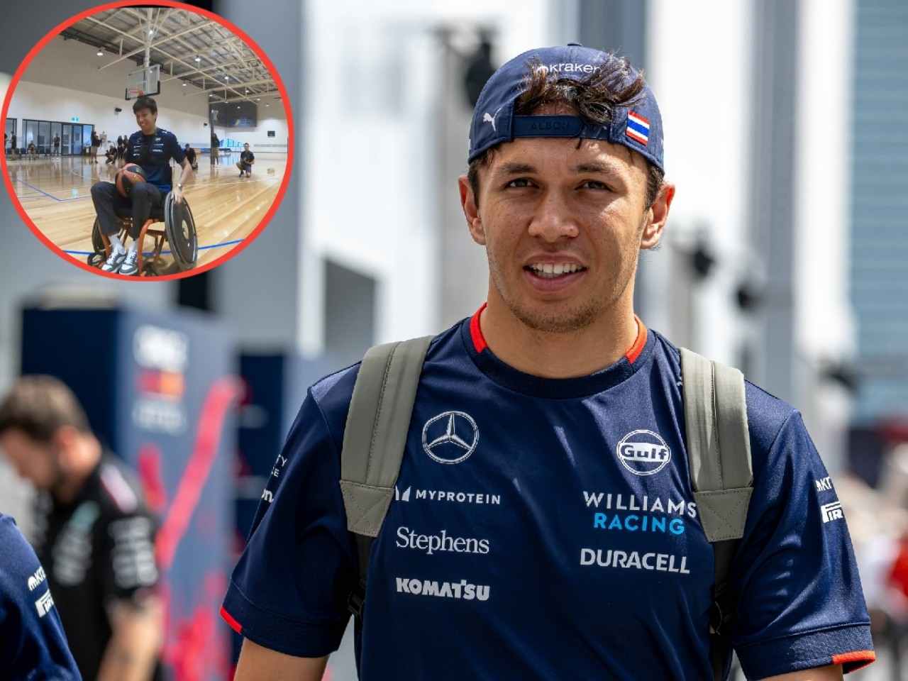 WATCH: Alex Albon tries his hands at Paralympics basketball ahead of Australian GP