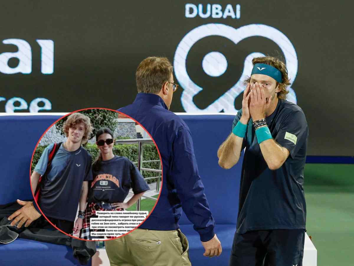 “There was no f*cking or other obscenities,” Andrey Rublev receives support from an Emirati tennis player who sat right behind the line judge at Dubai