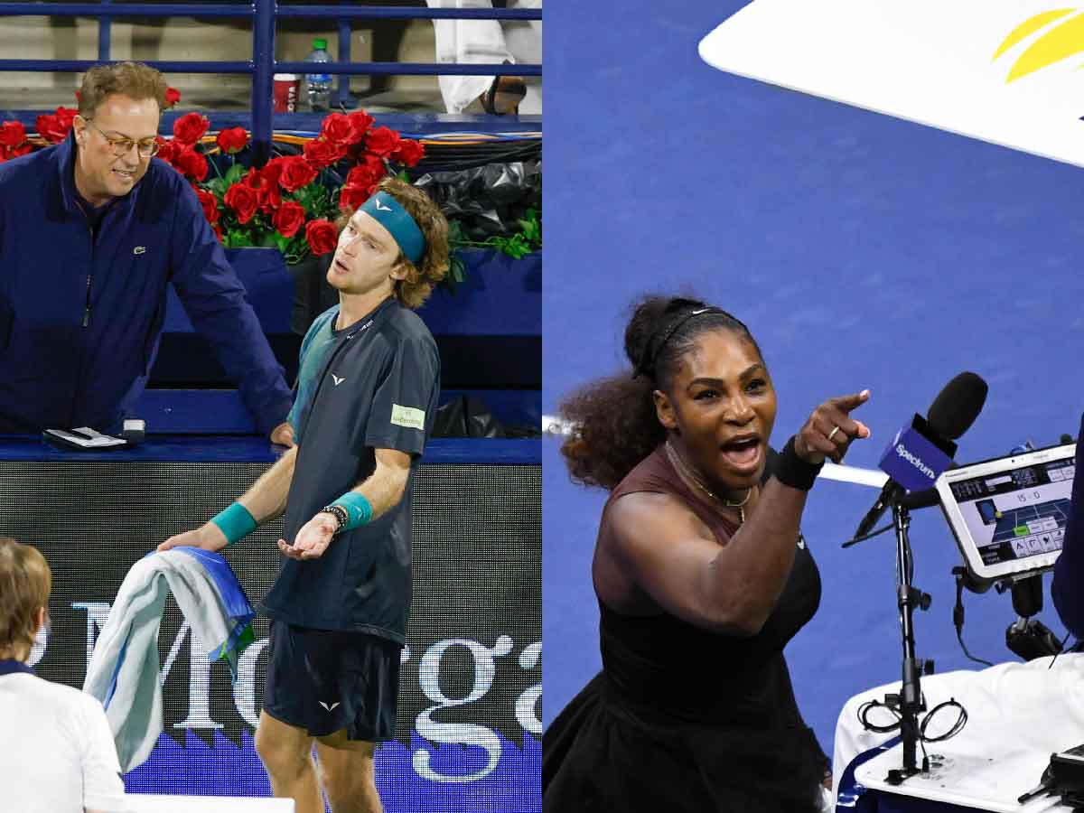 Fan SHOCKINGLY relates Andrey Rublev’s recent ‘adolescent temper tantrum’ to Serena Williams’ 2018 US Open final controversy