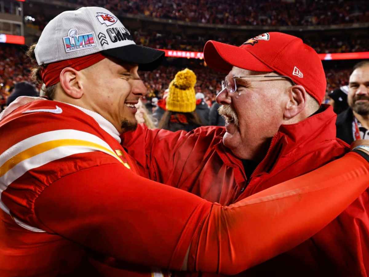 Andy Reid with Parick Mahomes