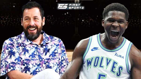 Timberwolves Anthony Edwards with Adam Sandler