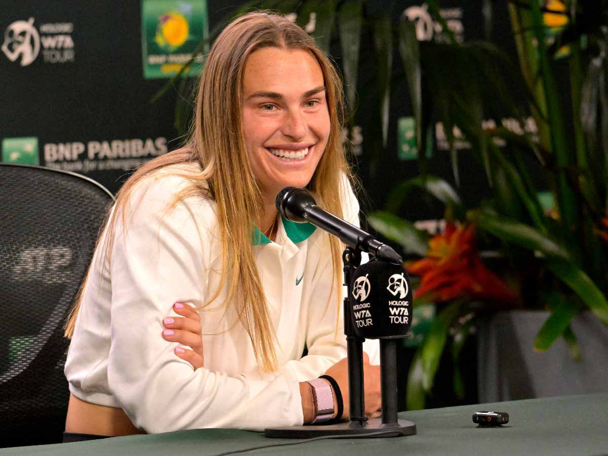 “I have only one,” Aryna Sabalenka is accused of having multiple boyfriends but the Australian Open champion is forever the jokester