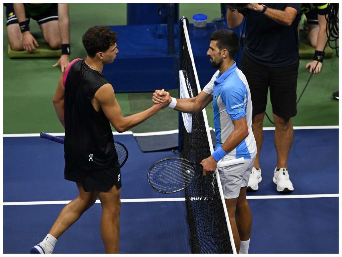 Ben Shelton and Novak Djokovic