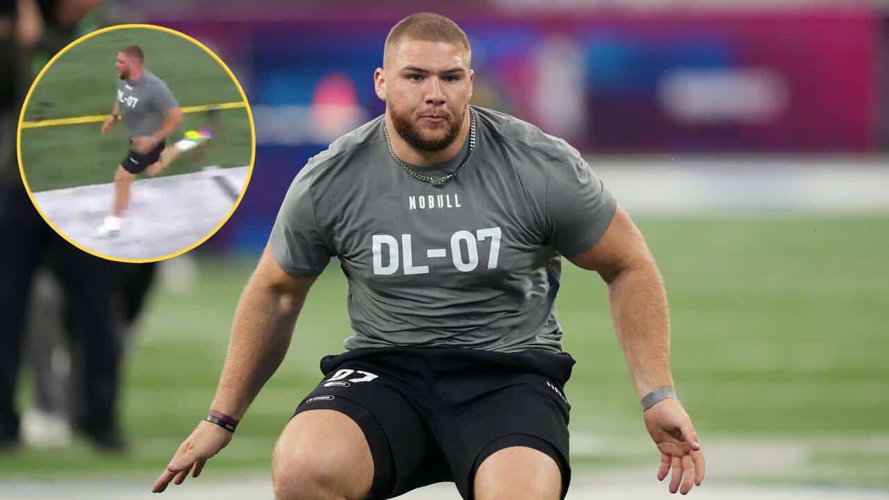 WATCH: “Oh yeah” – FSU DL Braden Fiske’s epic reaction at the end of his 40-yard dash at NFL Combine goes viral