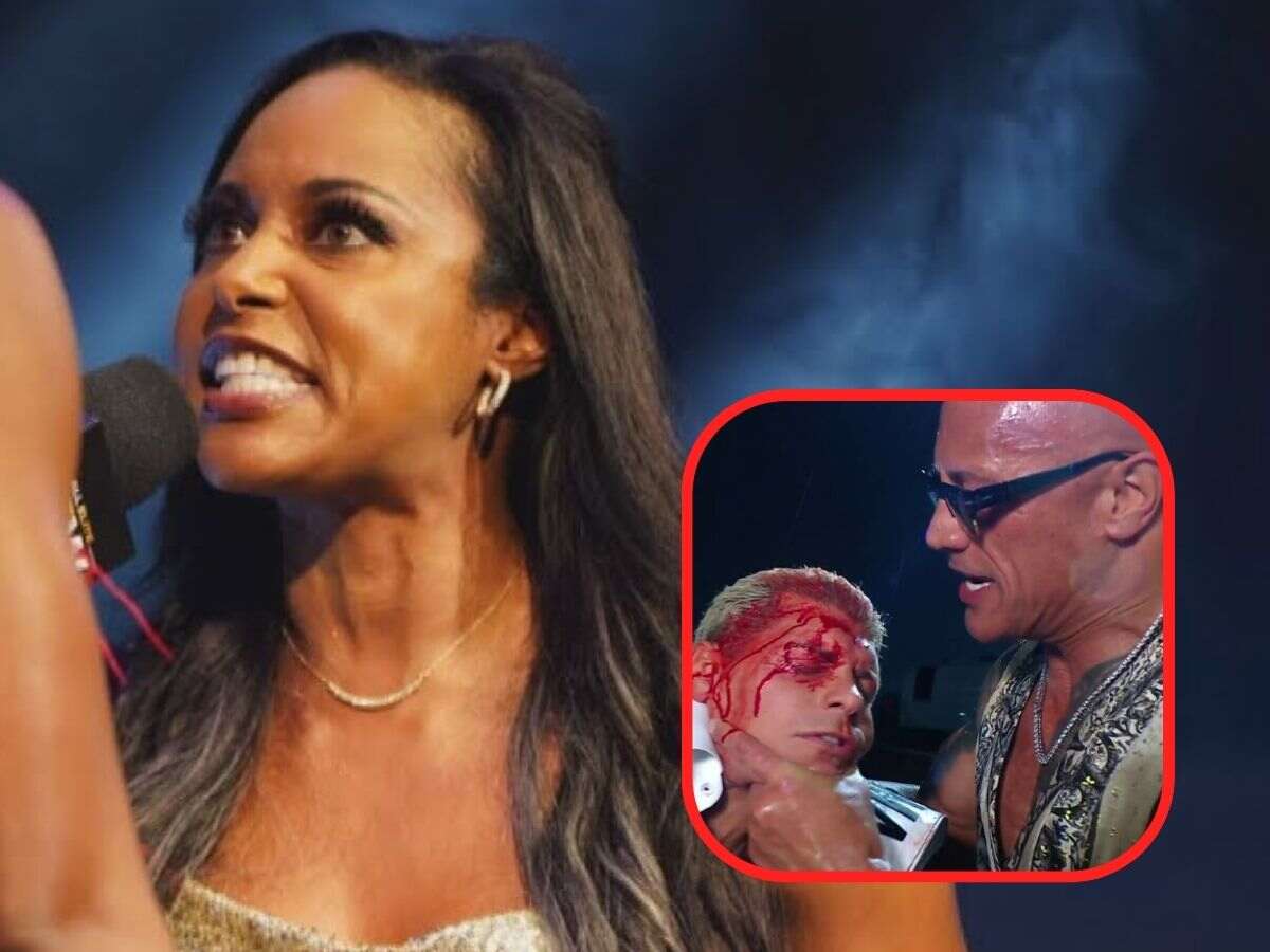 “Just hand me a belt,” Brandi Rhodes unhappy with The Rock continuing to attack Cody Rhodes even after WWE cameras stopped rolling