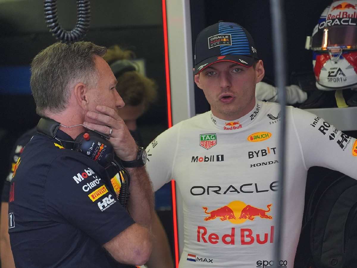 Christian Horner and Max Verstappen