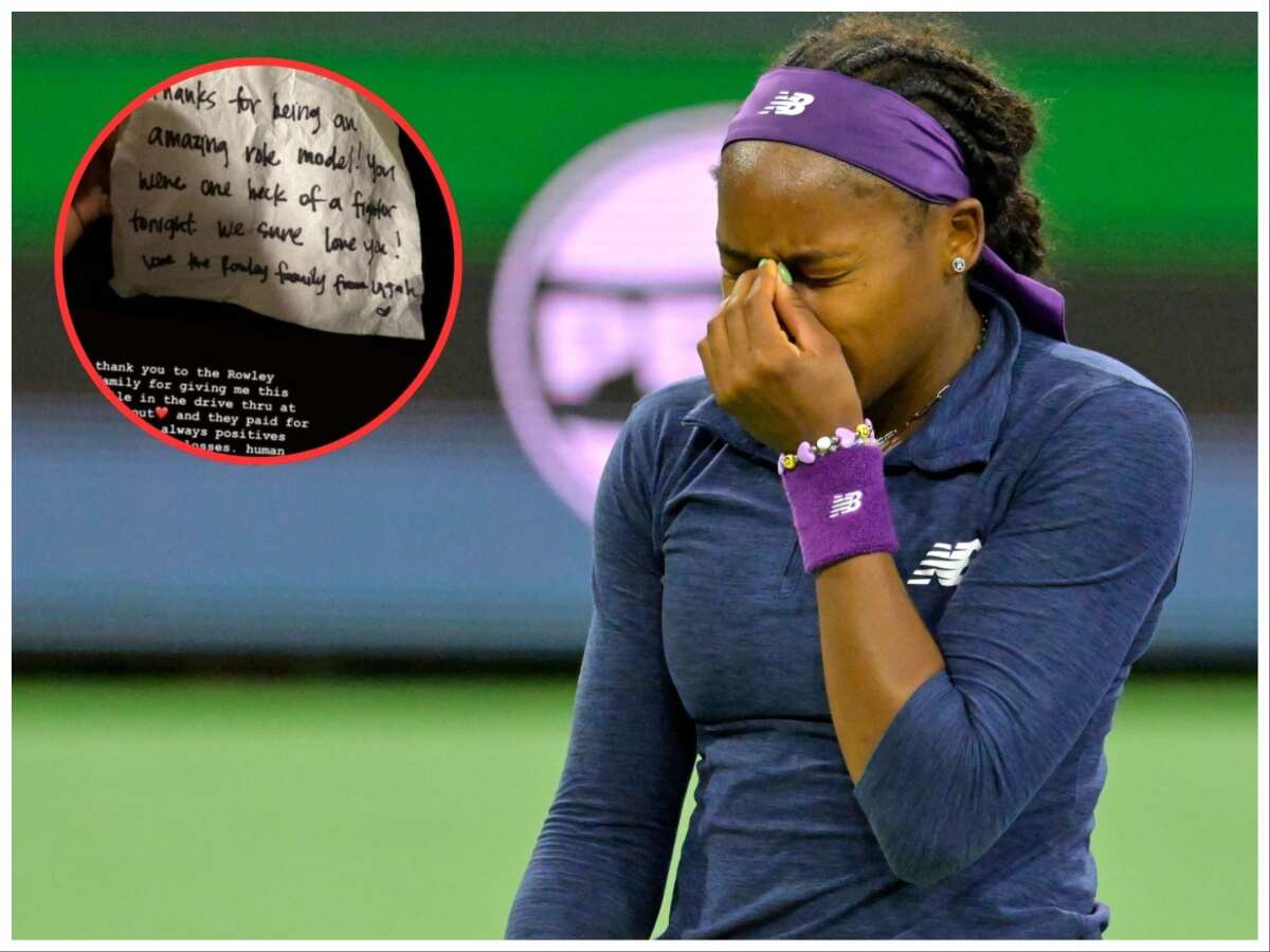 Coco Gauff served a burger with a side of unconditional love and support from “Rowley Family” fans after a shattering loss at Indian Wells