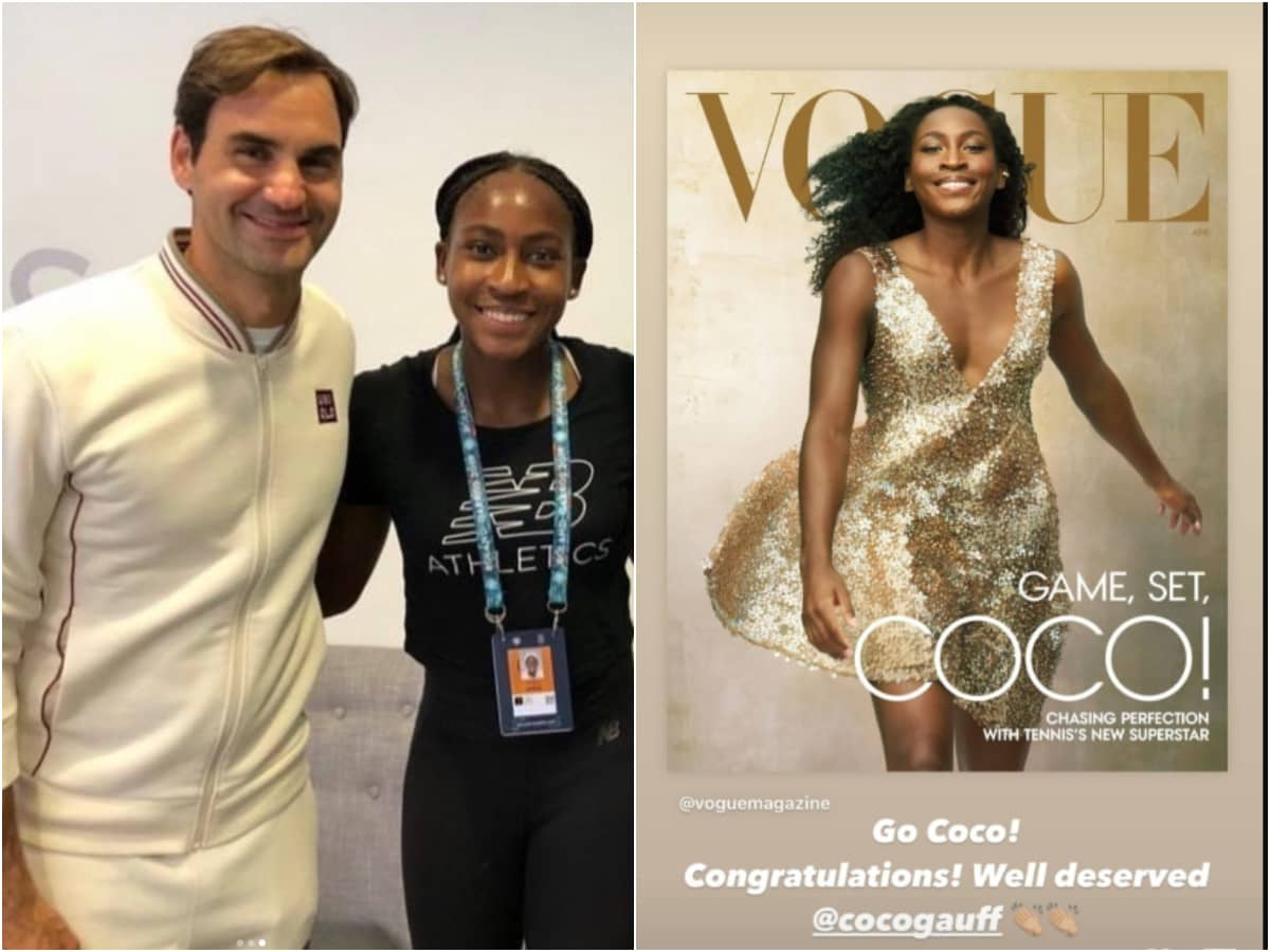 Roger Federer and Coco Gauff